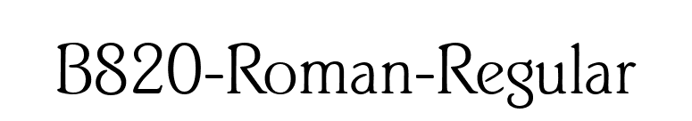 B820-Roman-Regular font preview