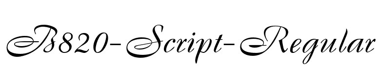 B820-Script-Regular font preview