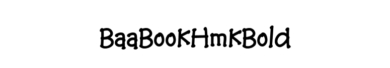 BaaBookHmkBold font preview