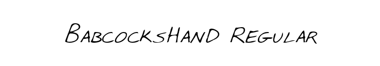 BabcocksHand Regular font preview