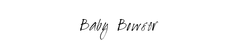 Baby Bowser font preview