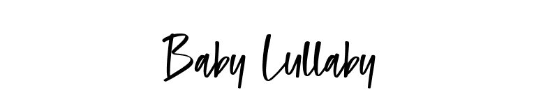 Baby Lullaby font preview