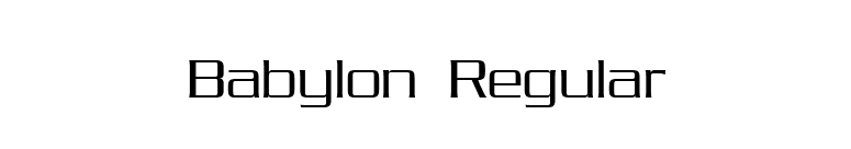 Babylon Regular font preview