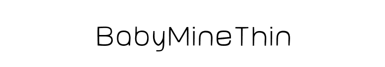 BabyMineThin font preview