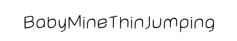 BabyMineThinJumping font preview