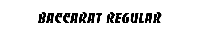 Baccarat Regular font preview