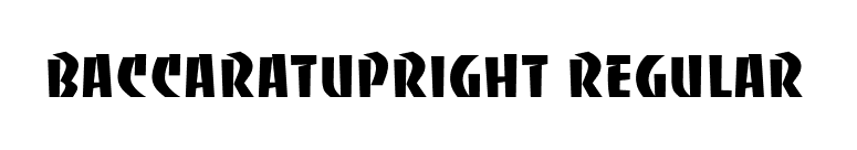 BaccaratUpright Regular font preview