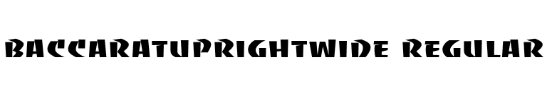 BaccaratUprightWide Regular font preview