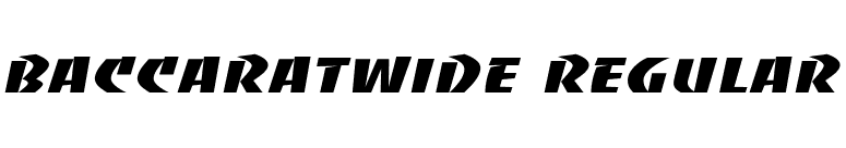 BaccaratWide Regular font preview