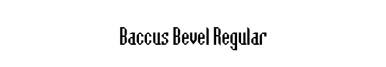Baccus Bevel Regular font preview