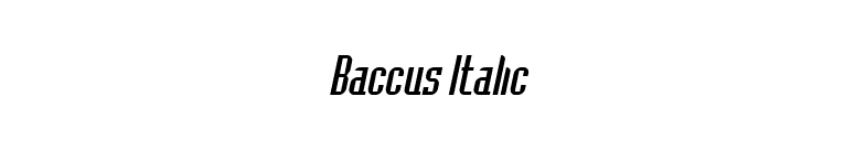 Baccus Italic font preview