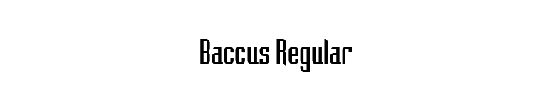 Baccus Regular font preview