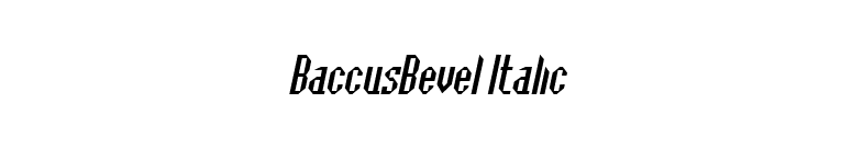 BaccusBevel Italic font preview