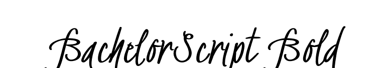 BachelorScript Bold font preview