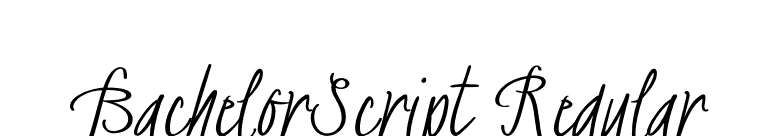 BachelorScript Regular font preview