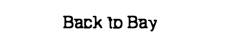 Back to Bay 6 font preview