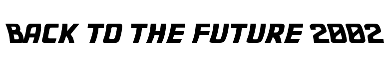 Back to the future 2002 font preview