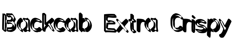 Backcab Extra Crispy font preview