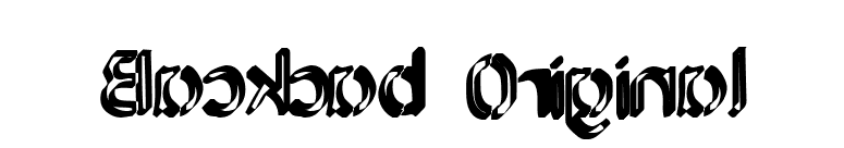 Backcab Original font preview