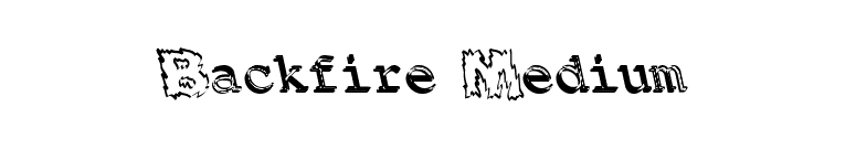 Backfire Medium font preview