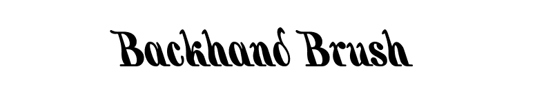 Backhand Brush font preview
