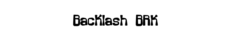 Backlash BRK font preview