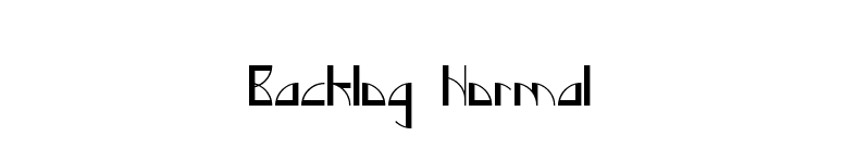 Backlog Normal font preview