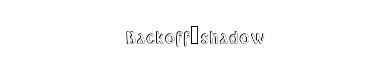 Backoff_shadow font preview