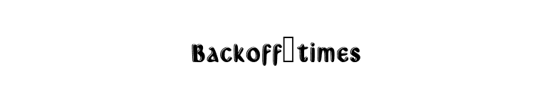 Backoff_times font preview