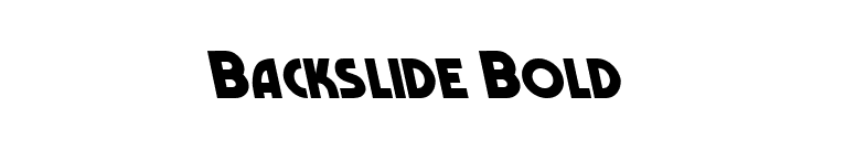 Backslide Bold font preview