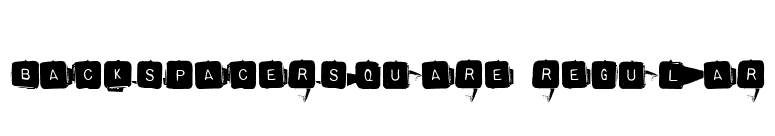 BackspacerSquare Regular font preview
