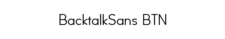 BacktalkSans BTN font preview