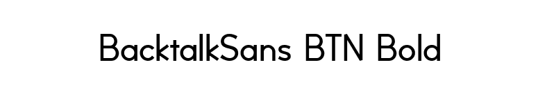BacktalkSans BTN Bold font preview