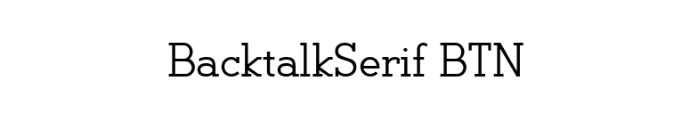 BacktalkSerif BTN font preview