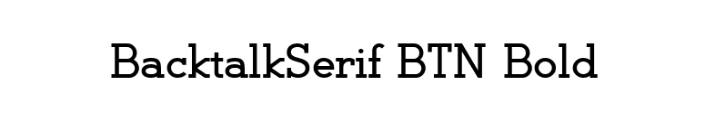 BacktalkSerif BTN Bold font preview