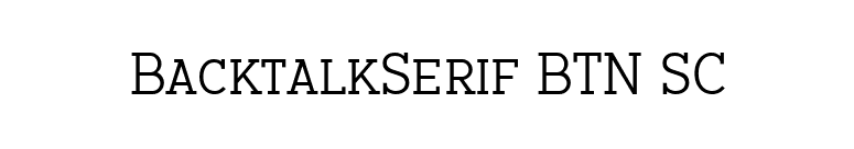 BacktalkSerif BTN SC font preview