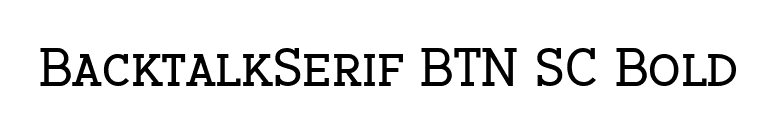 BacktalkSerif BTN SC Bold font preview