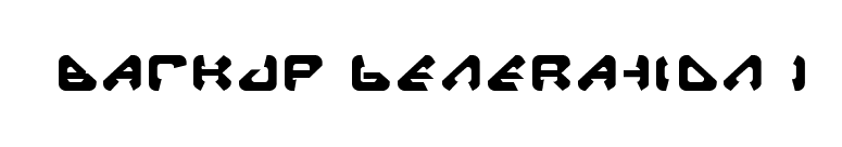 Backup Generation 1 font preview