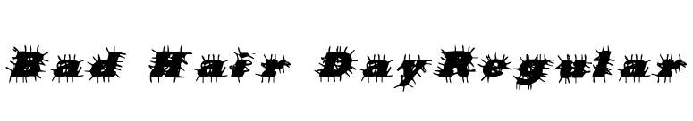Bad Hair DayRegular font preview