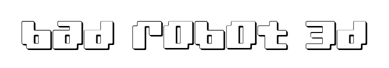 bad robot 3d font preview