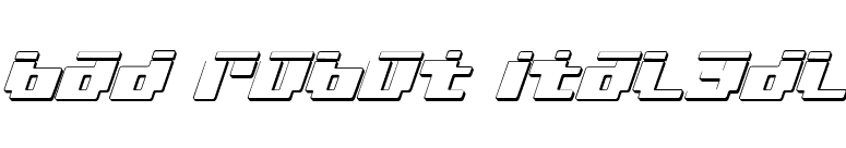 bad robot ital3dl font preview