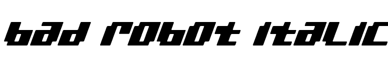 bad robot italic font preview