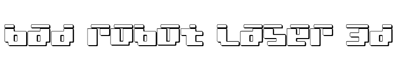 bad robot laser 3d font preview