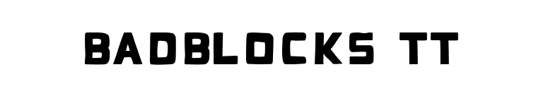 BadBlocks TT font preview