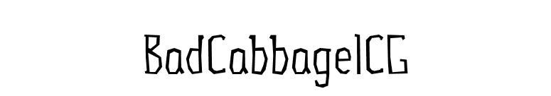 BadCabbageICG font preview