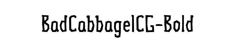 BadCabbageICG-Bold font preview