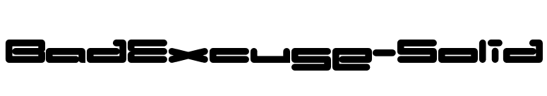 BadExcuse-Solid font preview