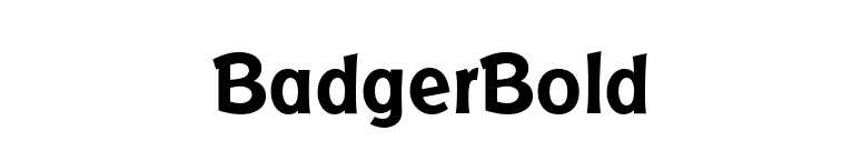 BadgerBold font preview