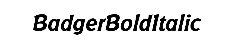 BadgerBoldItalic font preview