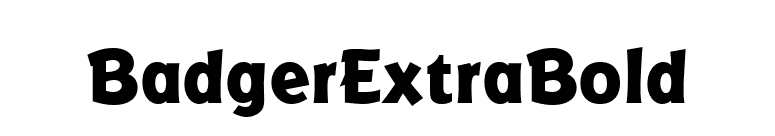 BadgerExtraBold font preview